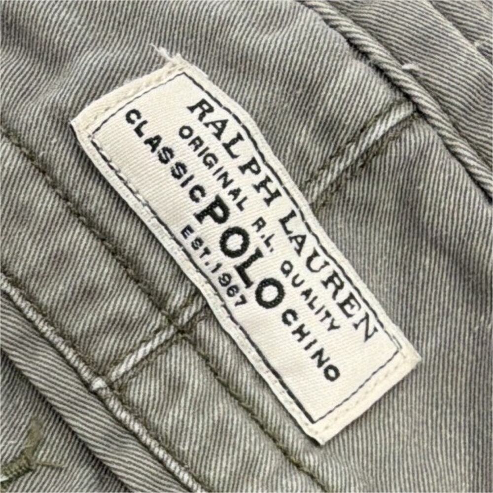 Polo Ralph Lauren Mens Gray Chino Cargo Shorts Classic Fit 10" Inseam Cotton
